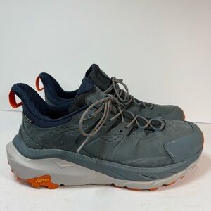 Hoka Men’s Kaha 2 Low GTX Waterproof Leather Hiking Shoes Vibram Size 11.5D Navy
